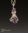 Amethyst and Fine Silver Pendant