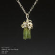 Tourmaline, Sterling and Fine Silver Pendant