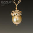 South Sea Pearl, Sterling, Fine Silver, 14K and 18K Gold Pendant